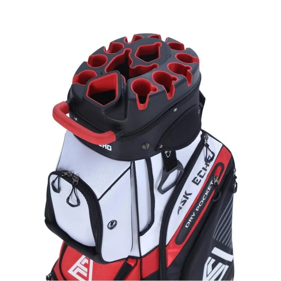 ASK ECHO T-LOCK 2.0 14-Way Golf Cart Bag, Quiet Organizer Dividers, Premium Storage Golf Bag