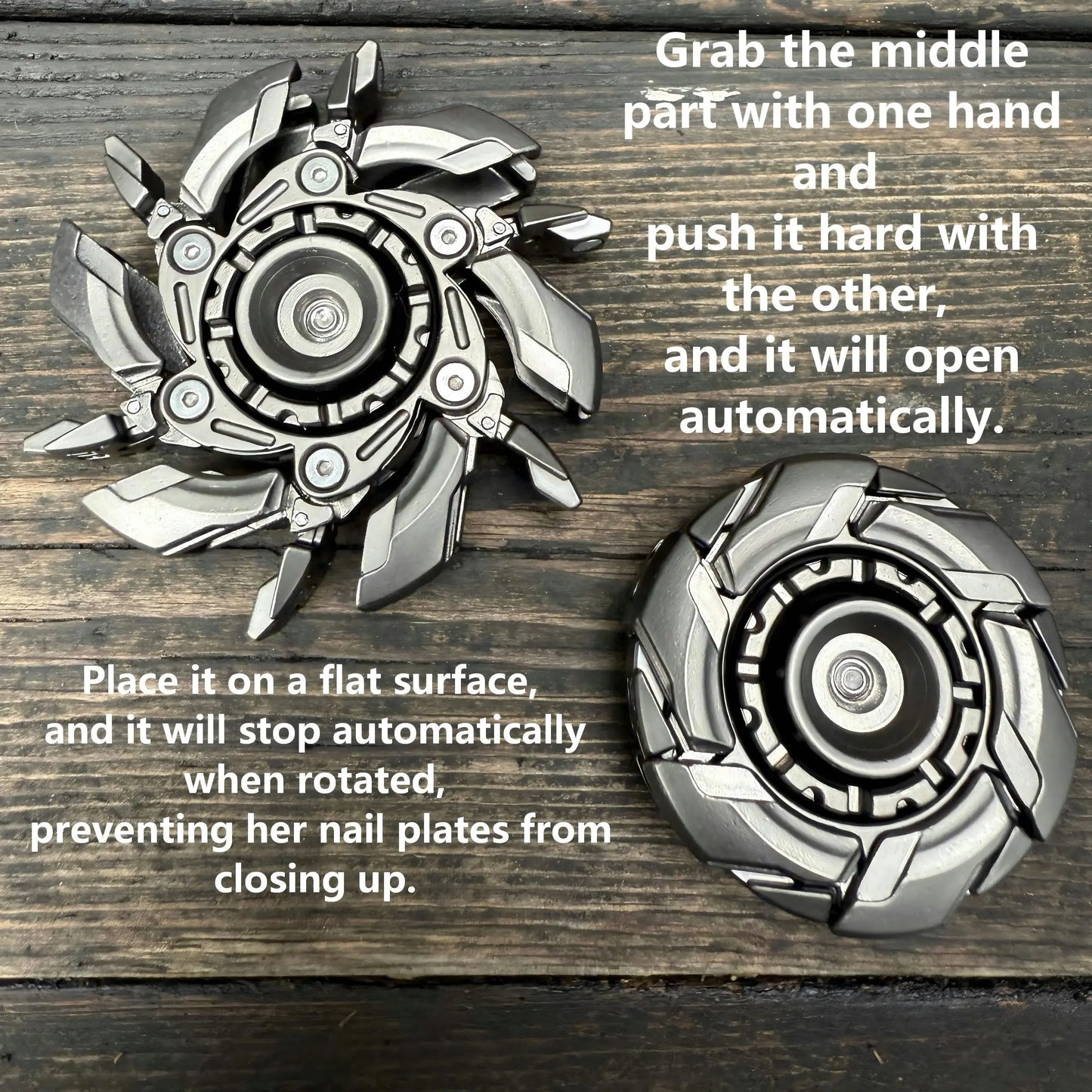 Fidget Spinner Stress Relief Toy - Metal Design